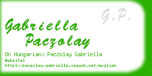 gabriella paczolay business card